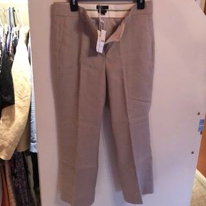 NWT; J. Crew Hayden Linen crop pants